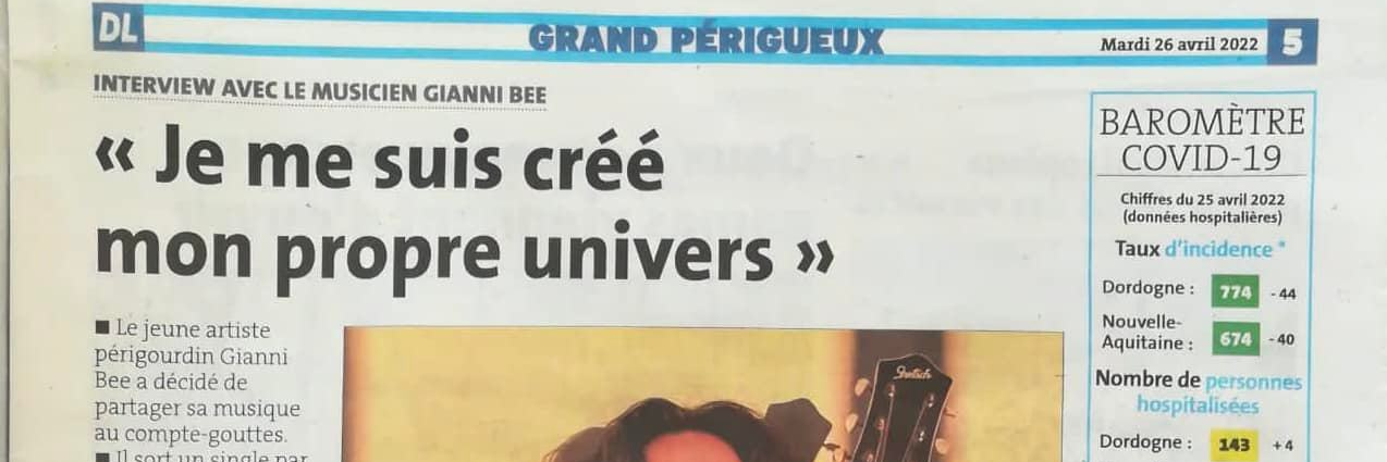 Gianni Bee, musicien Acoustique en représentation à Gironde - photo de couverture n° 2